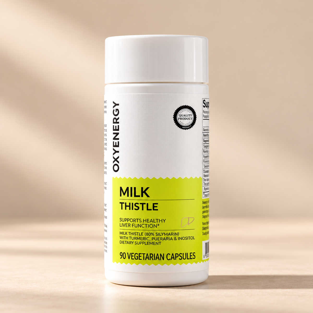 Cardo Mariano Milk Thistle | 480 mg de Silimarina por Toma con Inositol — 90 Cápsulas
