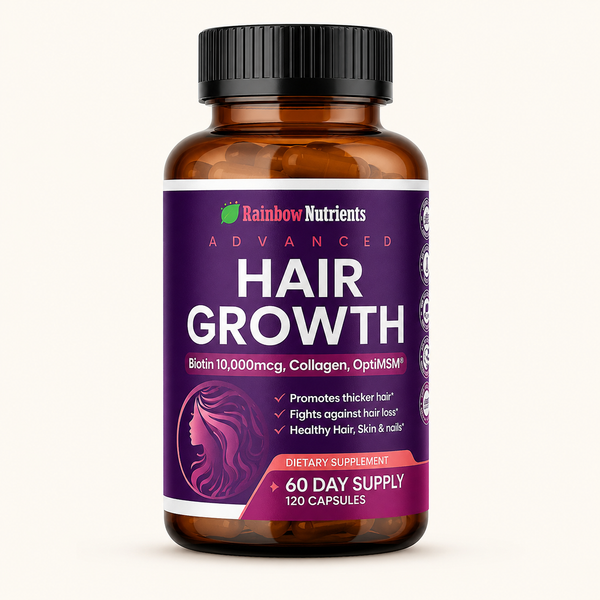 Advanced Hair Growth – Rainbow Nutrients | Nutrición Avanzada para un Cabello Más Fuerte
