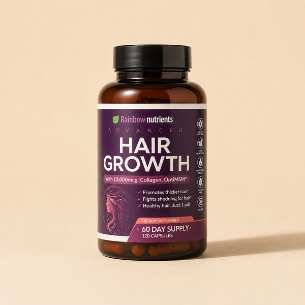 Advanced Hair Growth | Biotina, Colágeno y OptiMSM — Rainbow Nutrients