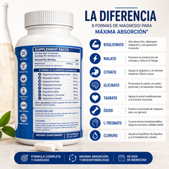 Magnesium Complex - Toplux | 8 Formas de Magnesio para tu Bienestar