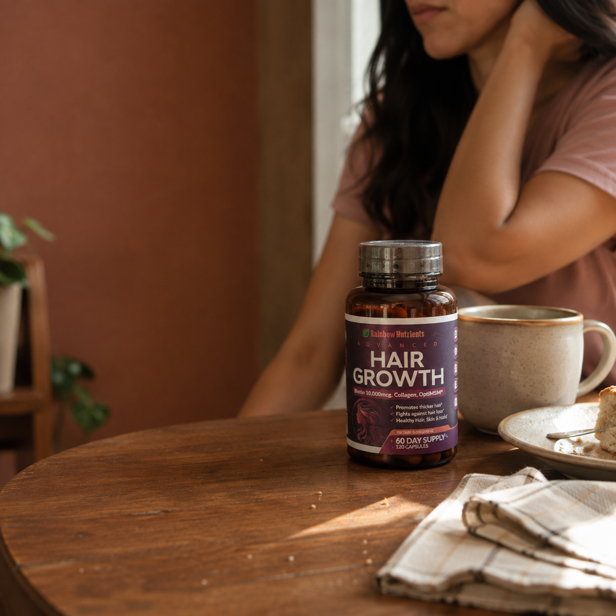 Advanced Hair Growth | Biotina, Colágeno y OptiMSM — Rainbow Nutrients