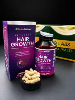 Advanced Hair Growth – Rainbow Nutrients | Nutrición Avanzada para un Cabello Más Fuerte