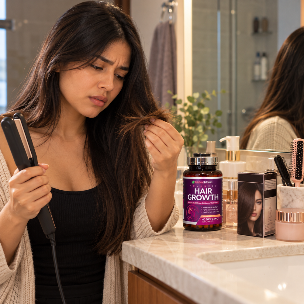 Advanced Hair Growth | Biotina 10,000 mcg + OptiMSM y Colágeno — Rainbow Nutrients